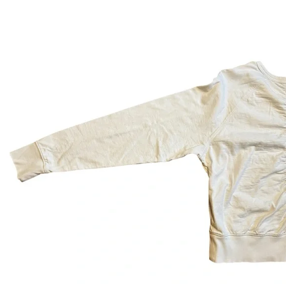 ATHLETA Women’s Size Medium White Loose Semi-Cropped Workout Top - Picture 3 of 8